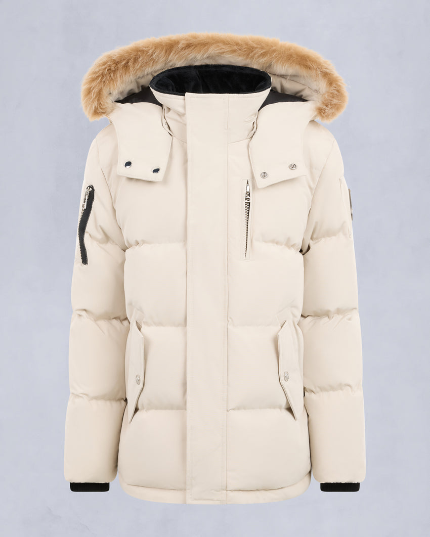 KIDS UNISEX ORIGINAL SHEARLING TRIM 3Q JACKET-MAUVE/ALABASTER