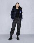NHL X MOOSE KNUCKLES RANGERS BOMBER JACKET-NAVY/RED/BONE/BLACK