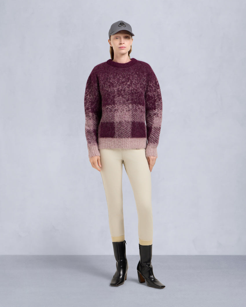 PALMER CREWNECK SWEATER-MAUVE/BEET