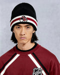 NHL X MOOSE KNUCKLES BEANIE-BLACK/SUMAC/BONE