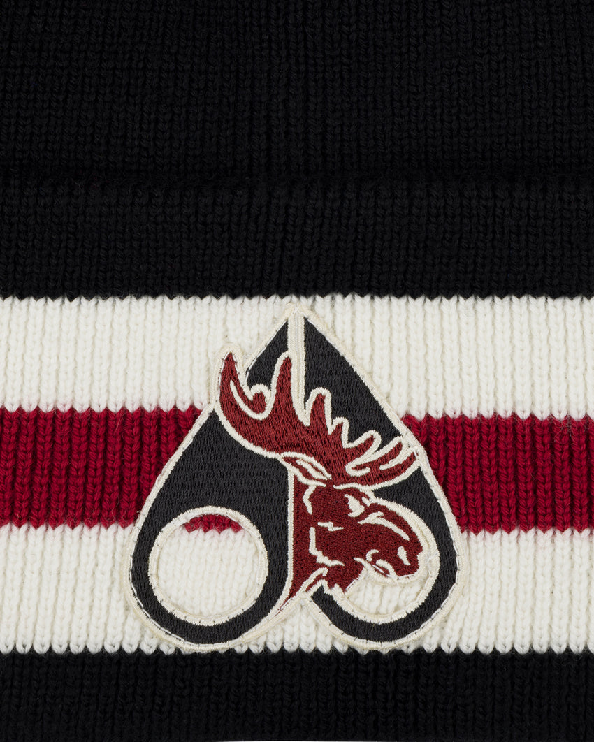 NHL X MOOSE KNUCKLES BEANIE-BLACK/SUMAC/BONE