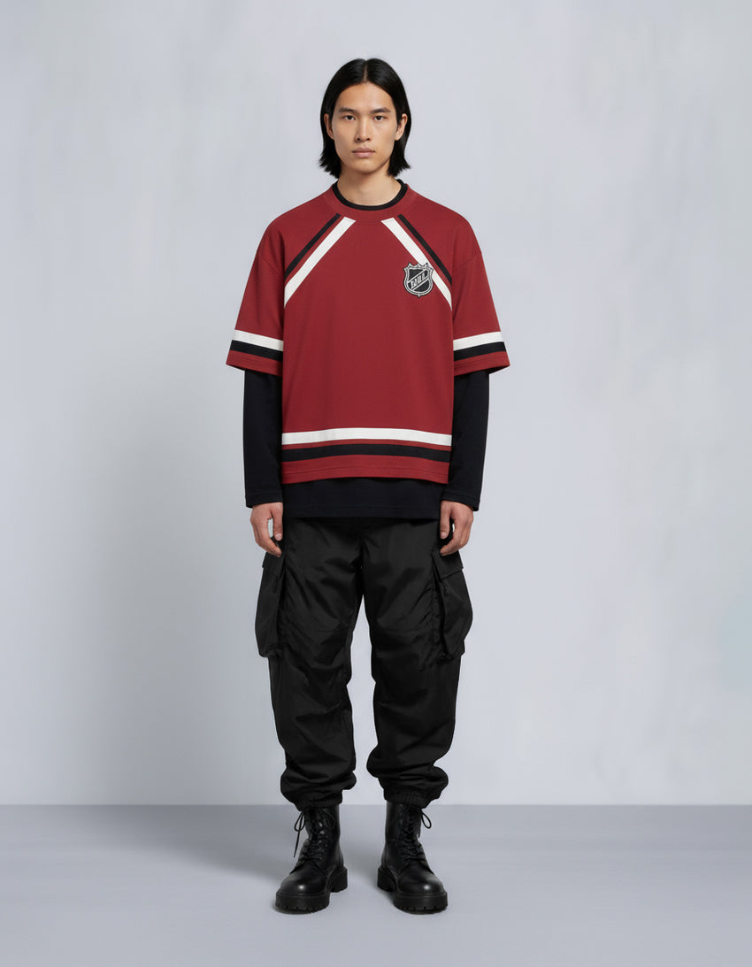 NHL X MOOSE KNUCKLES MOOSE TEE-BLACK/SUMAC/BONE