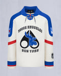 NHL X MOOSE KNUCKLES RANGERS POLO-BONE/RANGERS BLUE/RED