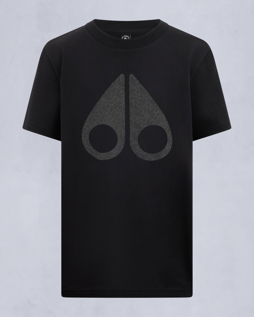 KIDS UNISEX CHAMBLEE LEAF TEE-BLACK