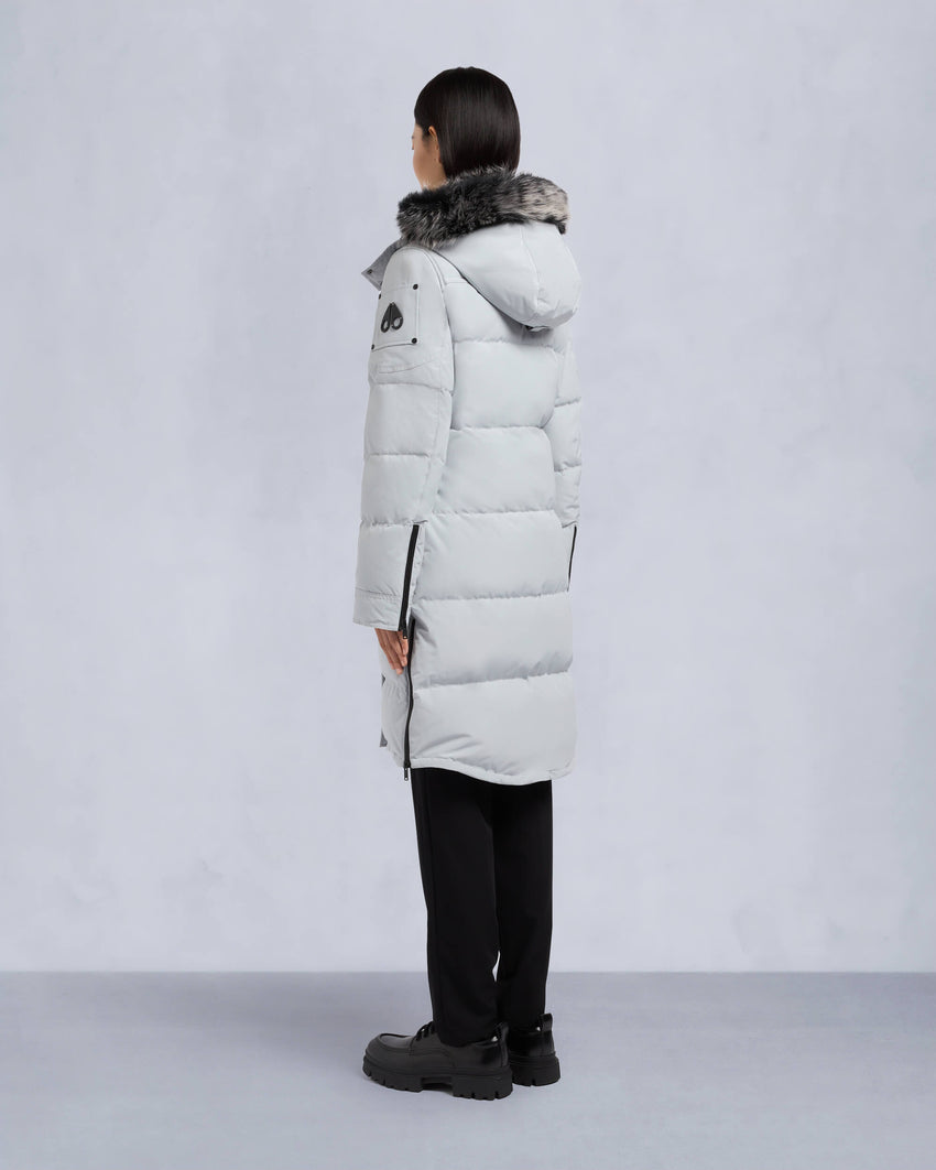 ONYX SHEARLING TRIM CAUSAPSCAL PARKA-BLACK/ICE