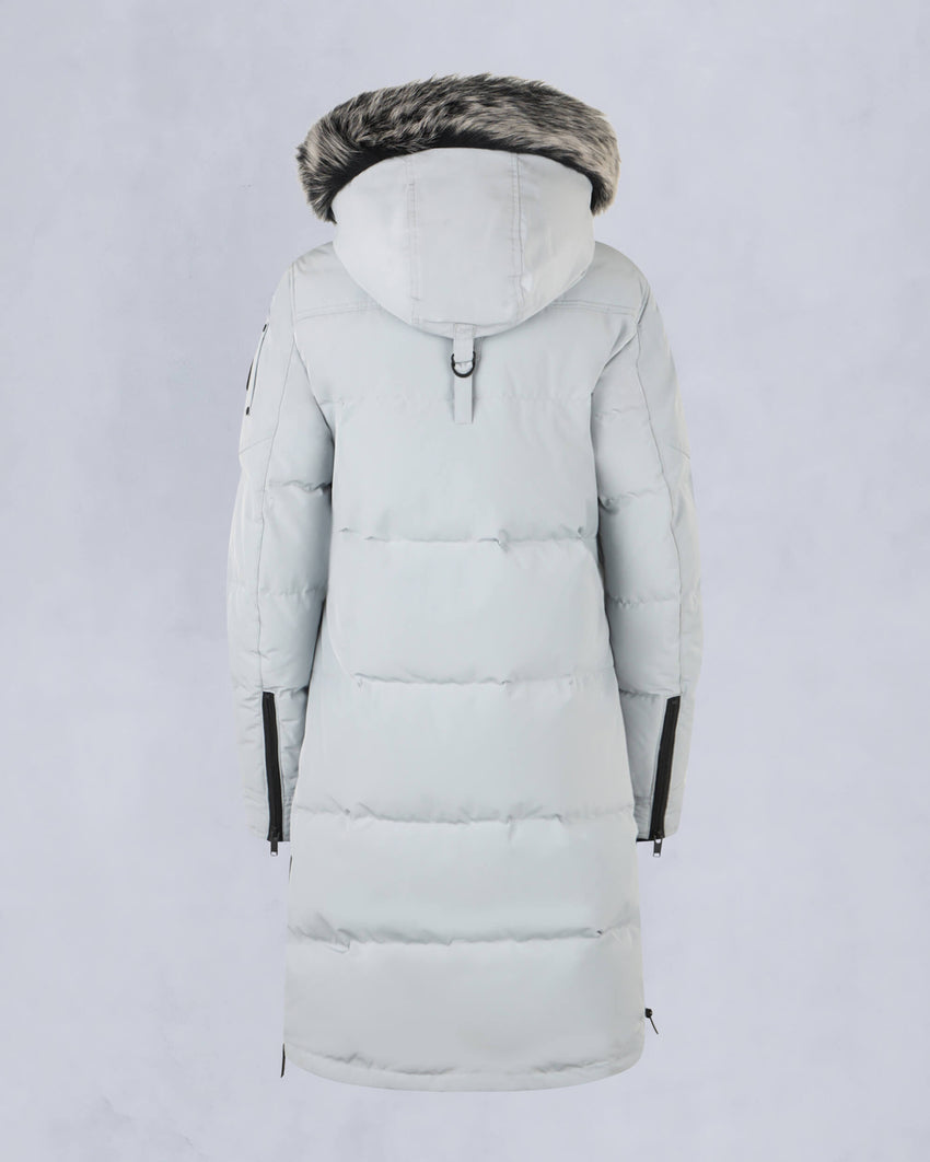 ONYX SHEARLING TRIM CAUSAPSCAL PARKA-BLACK/ICE