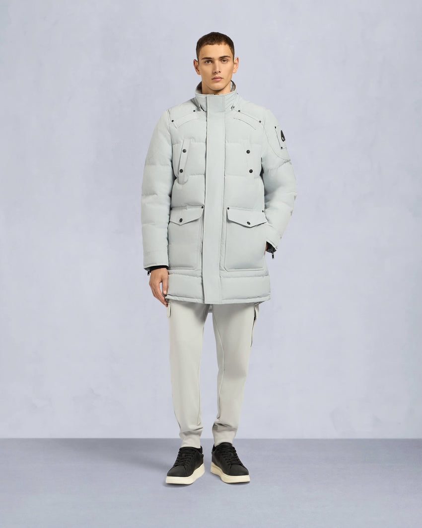 ONYX SHEARLING TRIM BIG RIDGE PARKA-BLACK/ICE