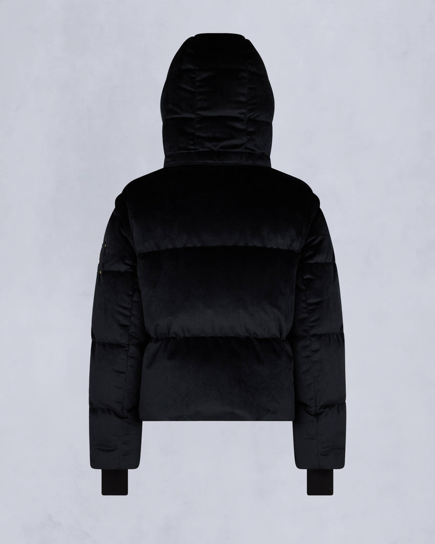 GOLD SERIES MISTI VELOUR PUFFER-BLACK