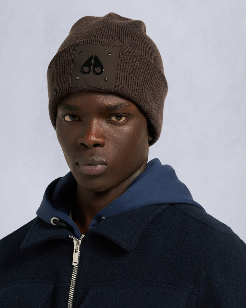 LOGO BEANIE UNISEX-ESPRESSO