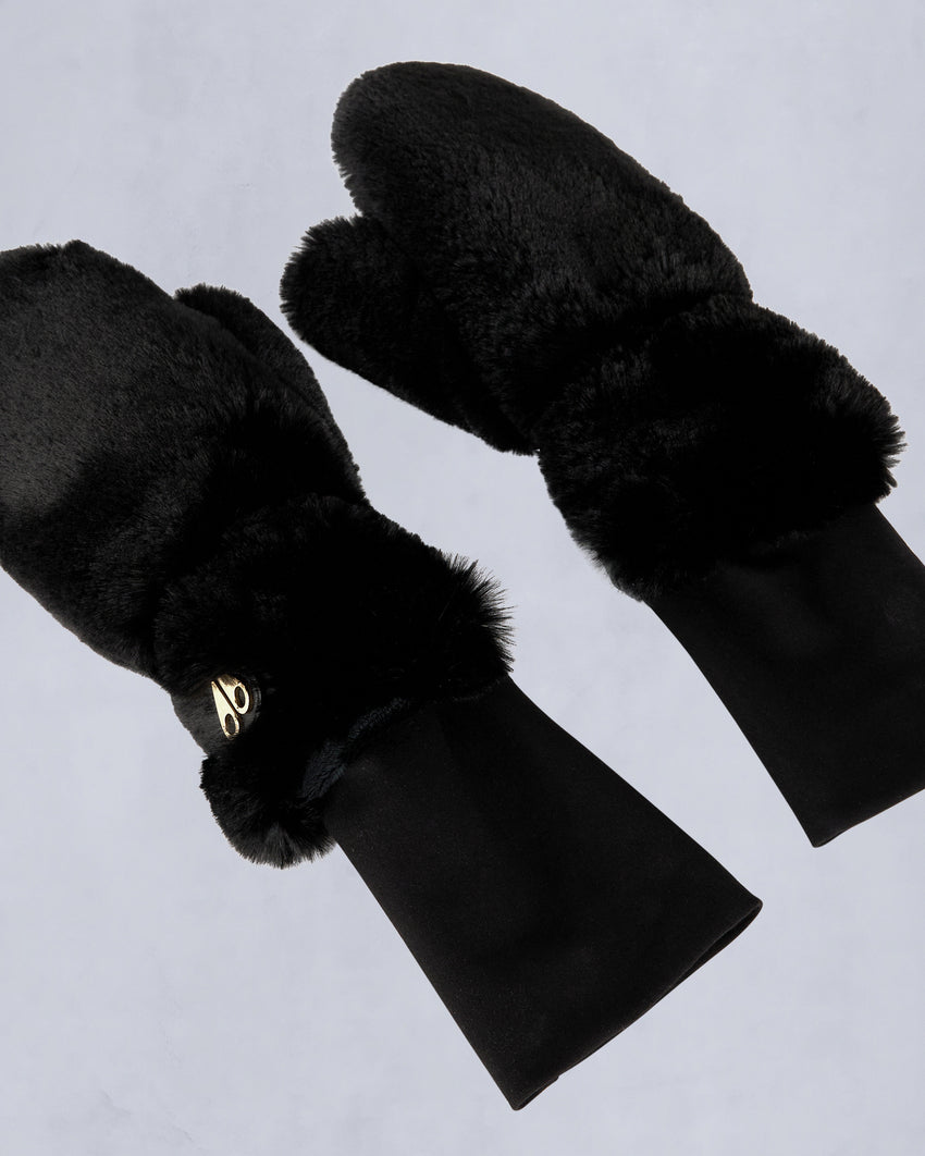BUNNY GLOVES-BLACK