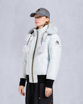 ORIGINAL DEBBIE SHEARLING TRIM BOMBER JACKET-OXYGEN