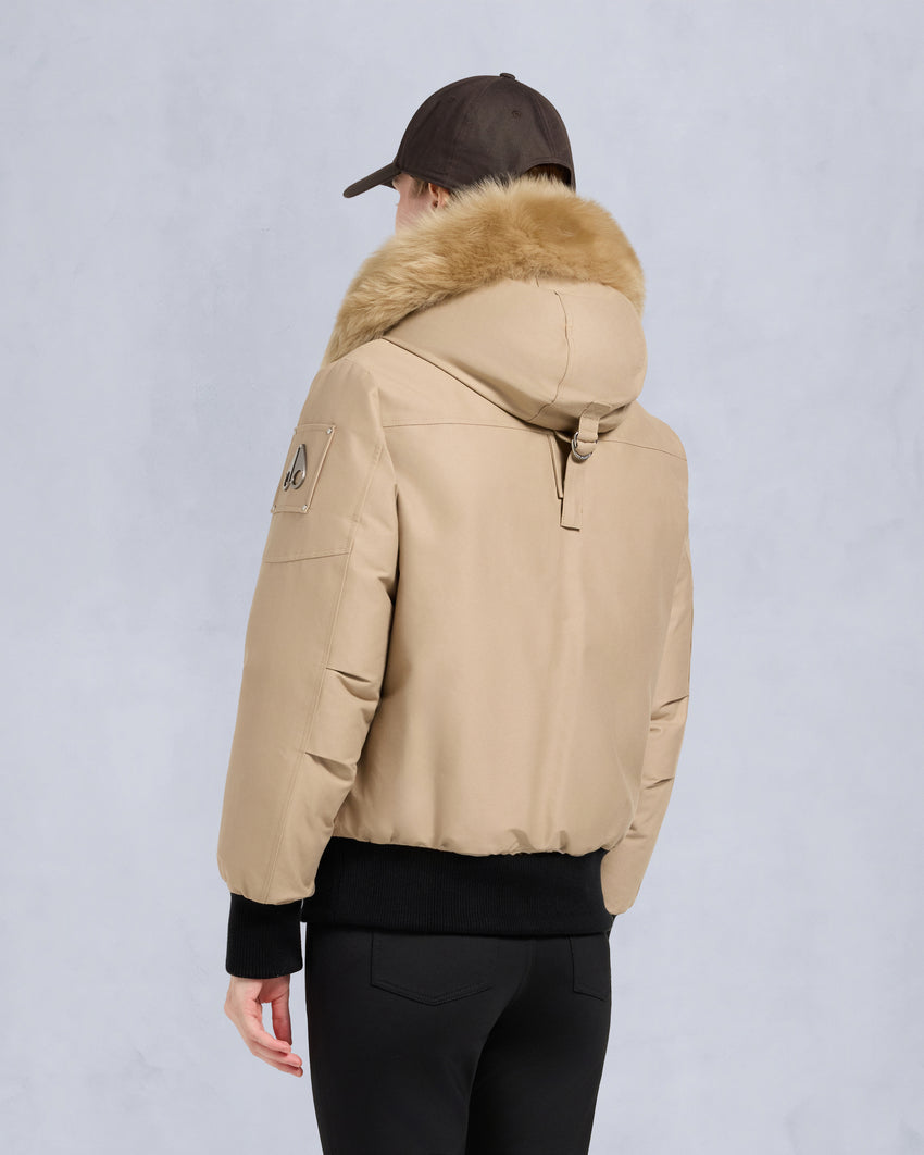 ORIGINAL DEBBIE SHEARLING TRIM BOMBER JACKET-OXYGEN