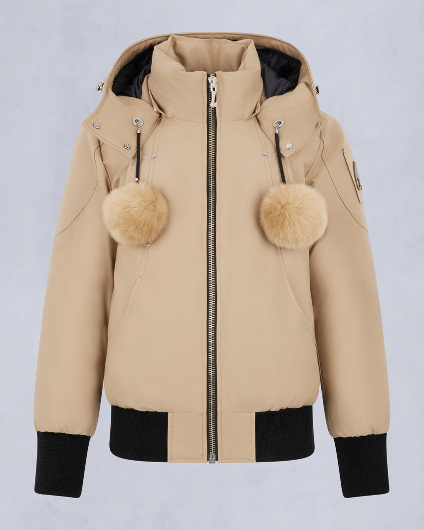 ORIGINAL DEBBIE SHEARLING TRIM BOMBER JACKET-OXYGEN