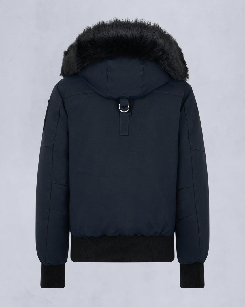 ORIGINAL DEBBIE SHEARLING TRIM BOMBER JACKET-OXYGEN