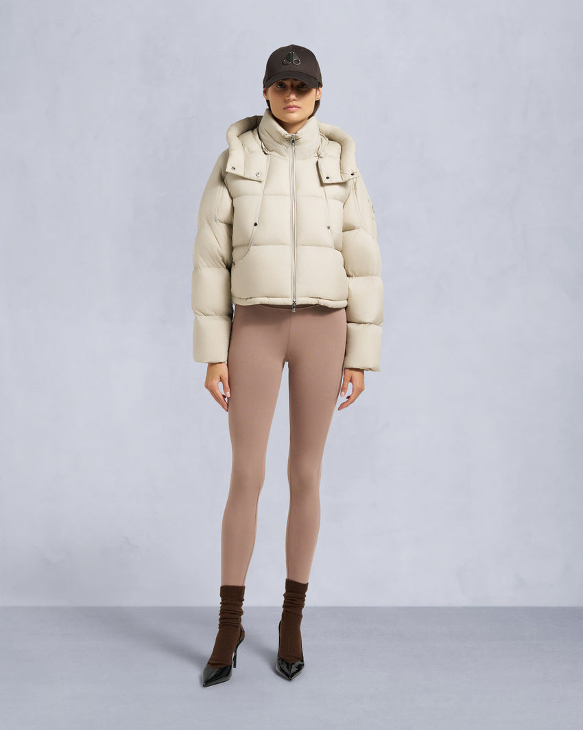 AKAI CROPPED PUFFER-ESPRESSO