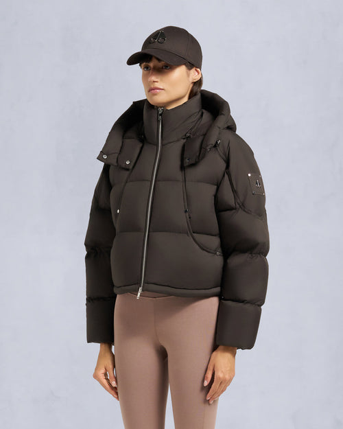 AKAI CROPPED PUFFER-ESPRESSO