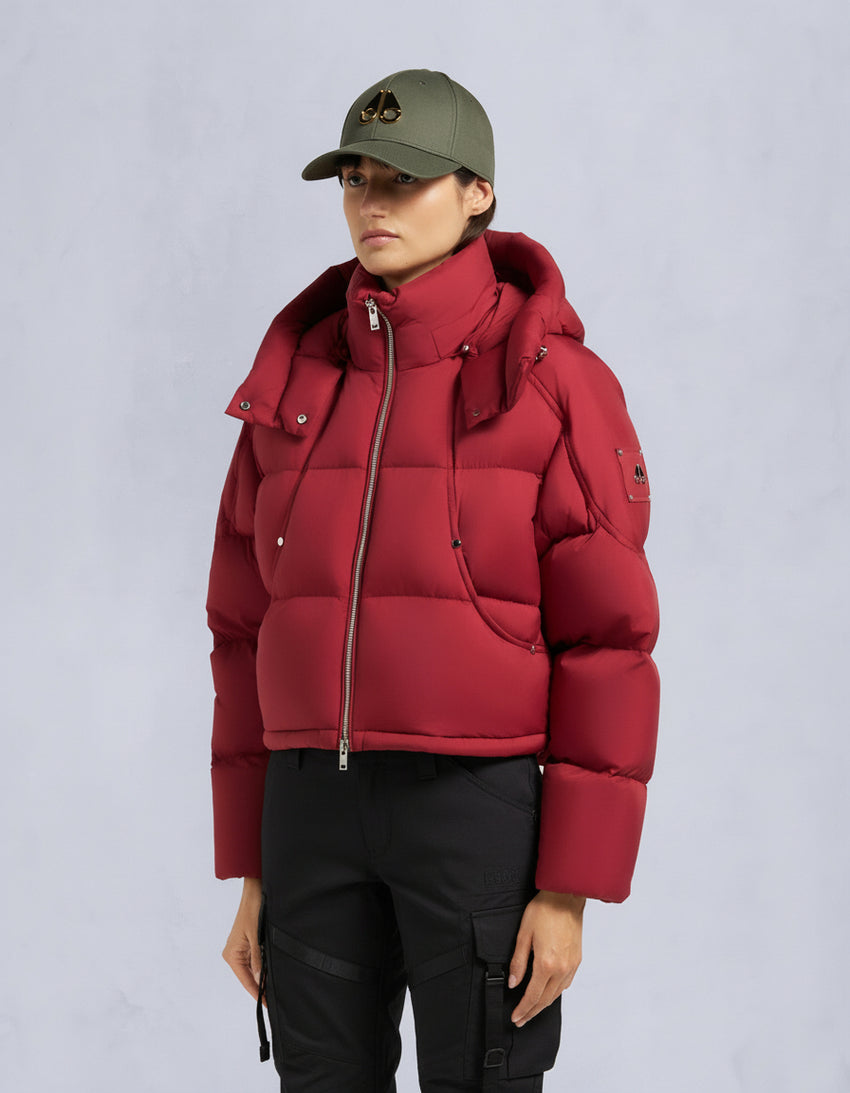 AKAI CROPPED PUFFER-ESPRESSO