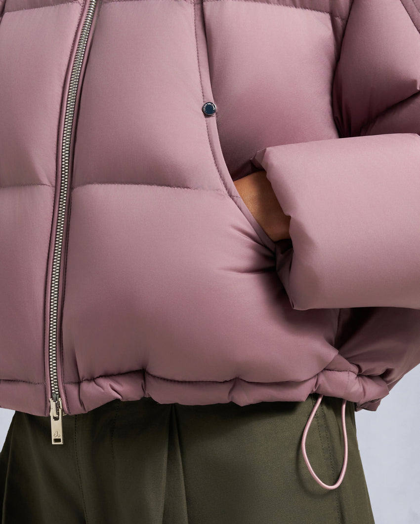 AKAI CROPPED PUFFER-ESPRESSO