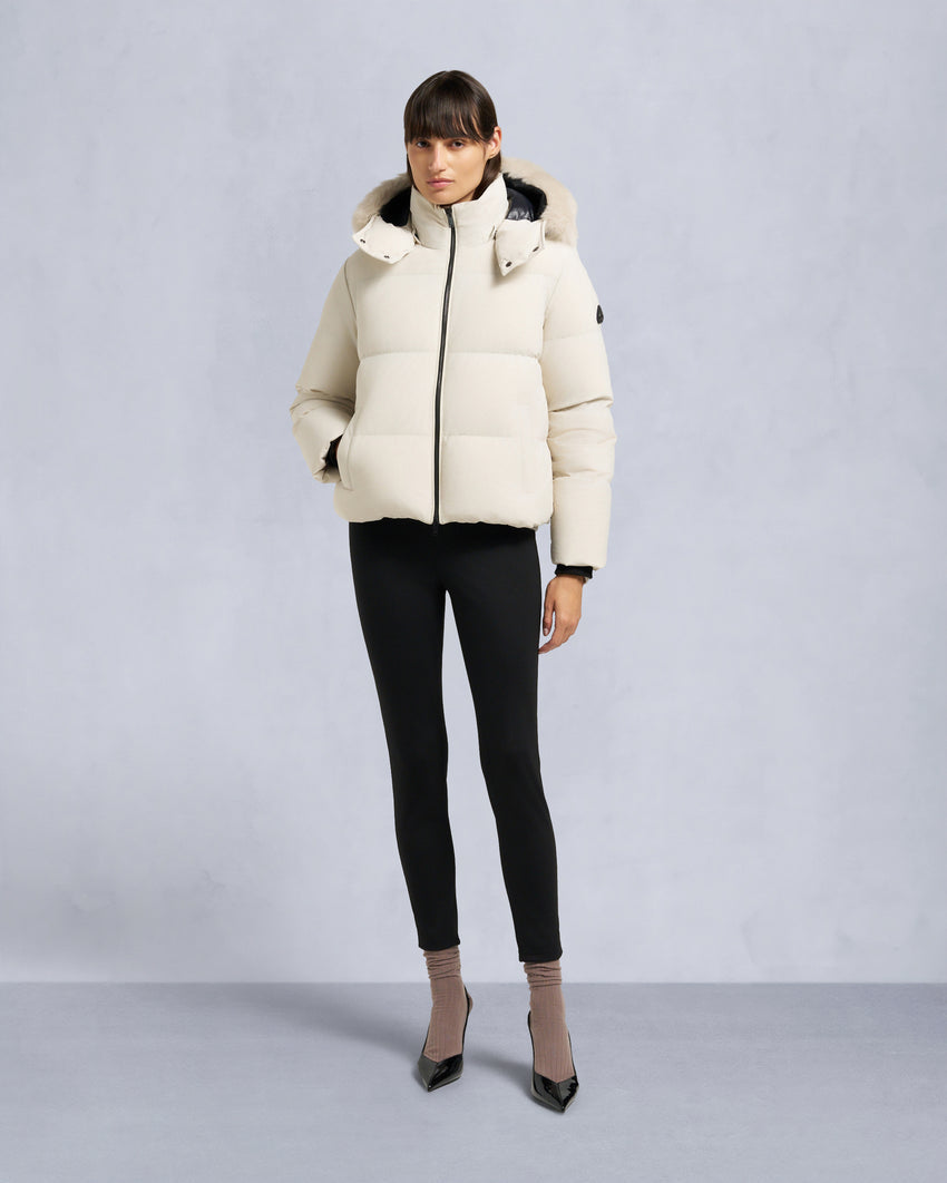 NYLUXE MISTI PUFFER-ESPRESSO/BLACK