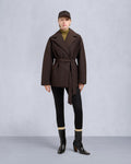 LONSDALE SHORT WRAP JACKET-ESPRESSO