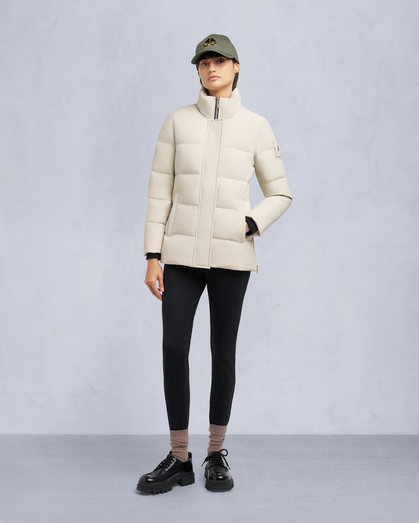 CLOUD SHEARLING TRIM 3Q JACKET-BLACK/BLACK