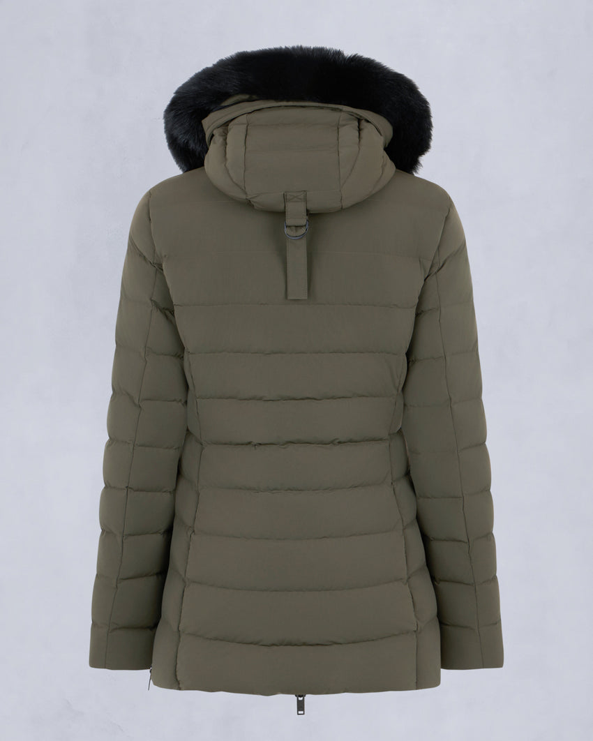 ROSELAWN SHEARLING TRIM JACKET-NAVY/BLACK
