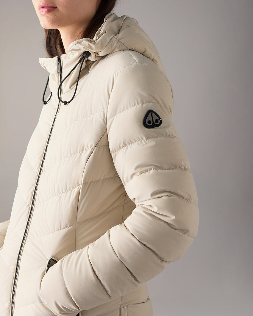 ROSELAWN SHEARLING TRIM JACKET-NAVY/BLACK
