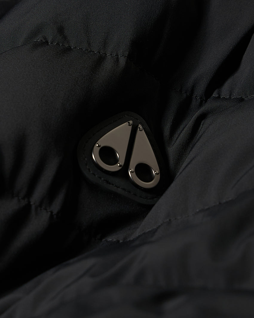ROSELAWN SHEARLING TRIM JACKET-NAVY/BLACK