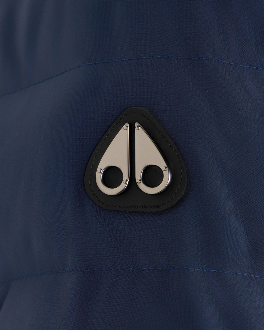 ROSELAWN SHEARLING TRIM JACKET-NAVY/BLACK