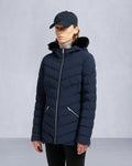 ROSELAWN SHEARLING TRIM JACKET-NAVY/BLACK
