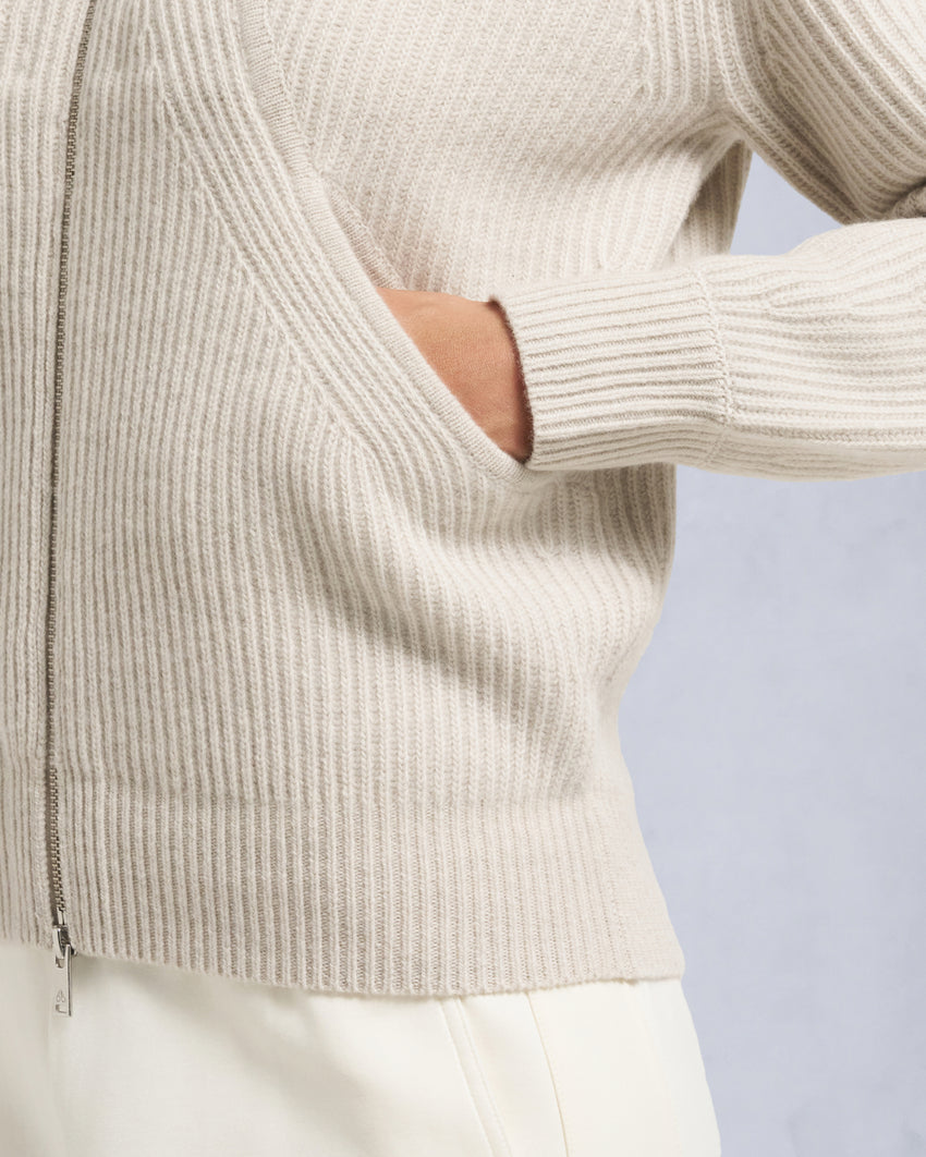 CORINA FULL-ZIP SWEATER-NAVY