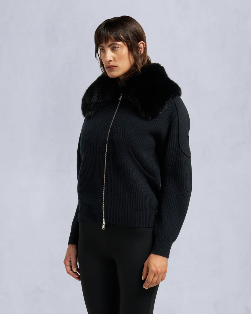 CORINA FULL-ZIP SWEATER-NAVY