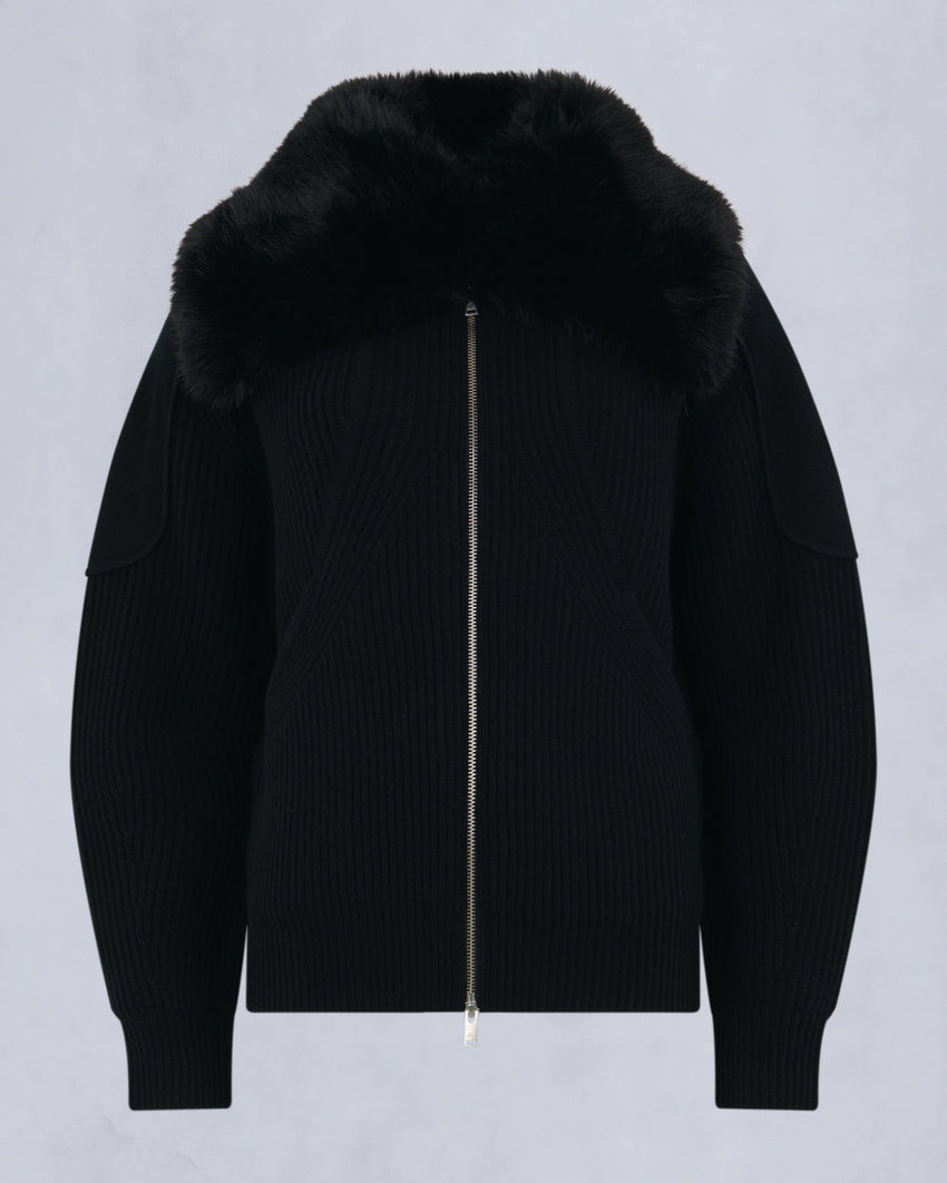 CORINA FULL-ZIP SWEATER-NAVY