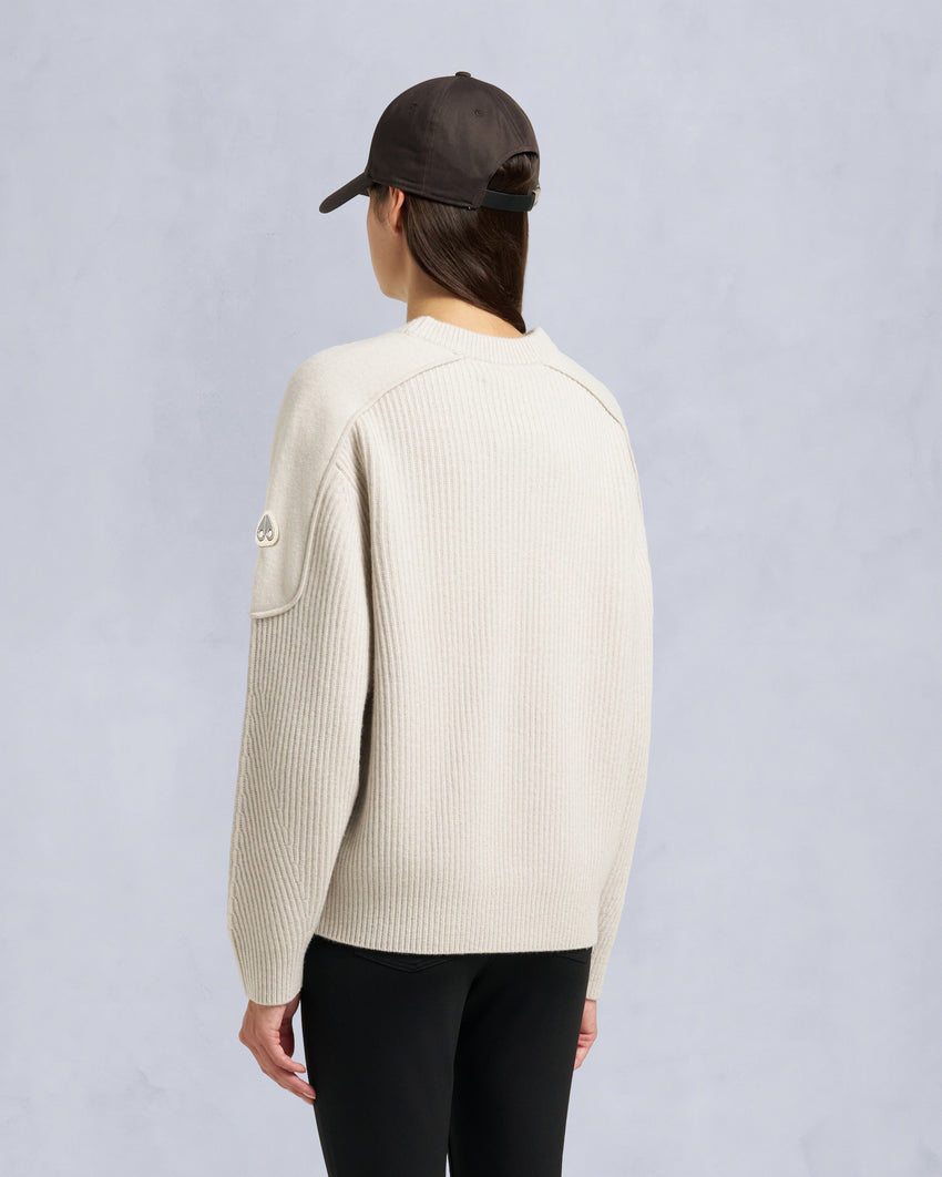 CORINA CREWNECK SWEATER-ALABASTER MELANGE