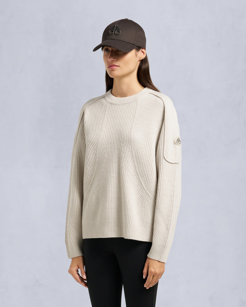CORINA CREWNECK SWEATER-ALABASTER MELANGE
