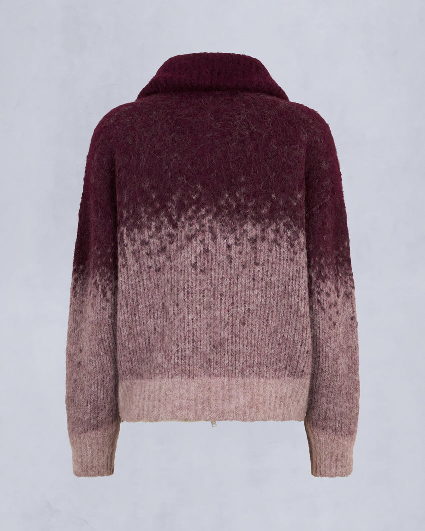 PALMER FULL-ZIP SWEATER-ALABASTER/DUNE