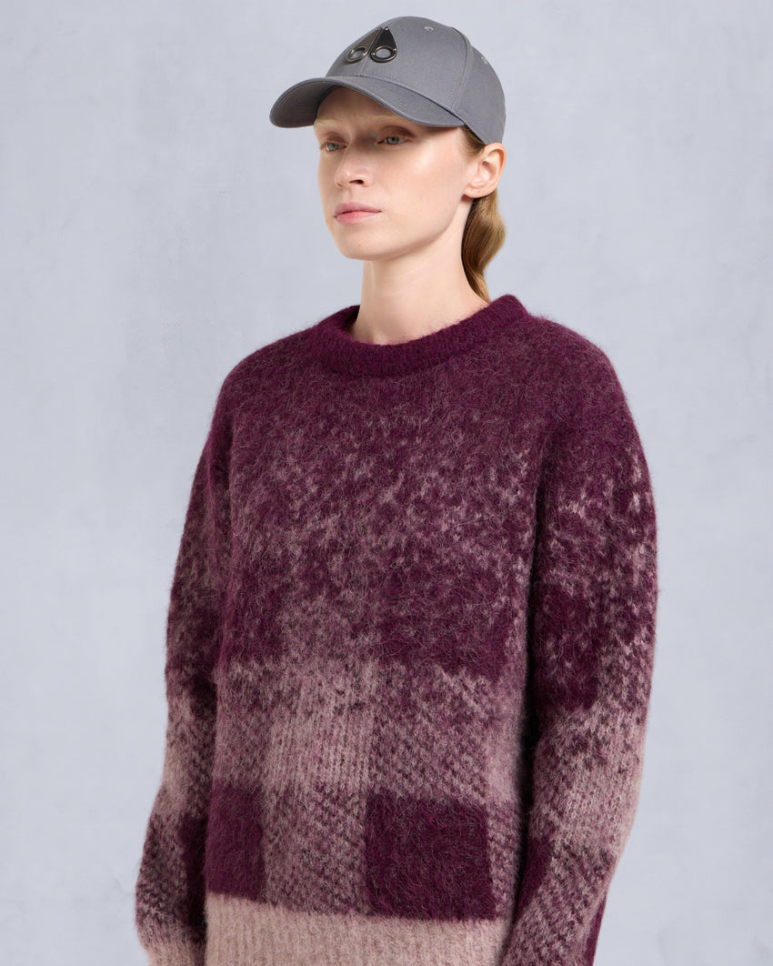 PALMER CREWNECK SWEATER-MAUVE/BEET
