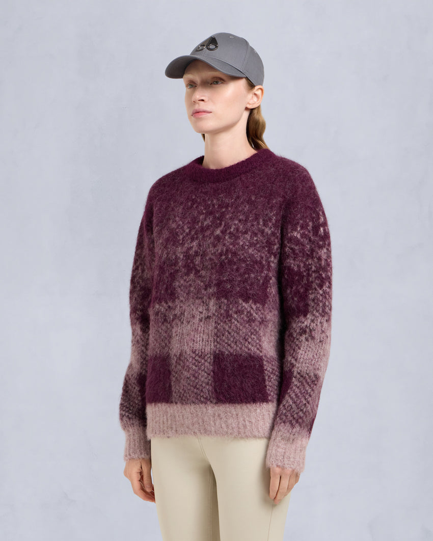 PALMER CREWNECK SWEATER-MAUVE/BEET