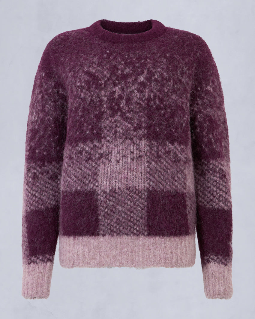 PALMER CREWNECK SWEATER-MAUVE/BEET