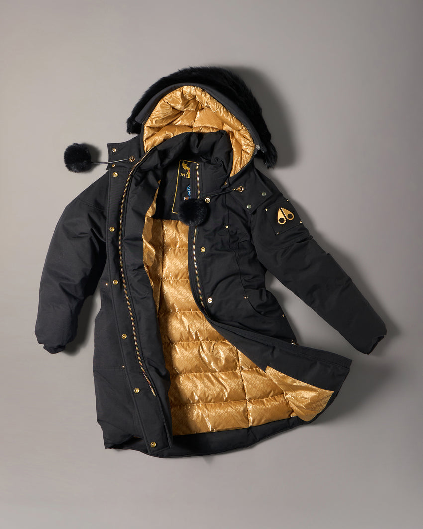 GOLD SERIES STIRLING SHEARLING TRIM PARKA-DARK OLIVE/BLACK