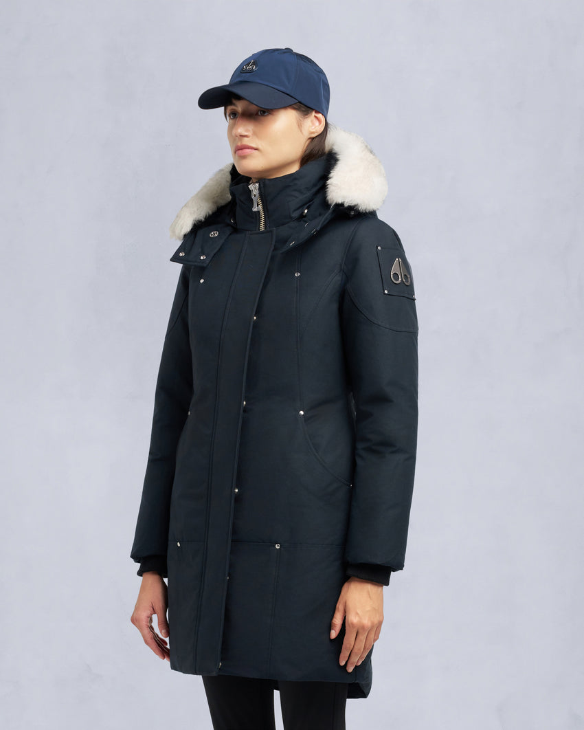 ORIGINAL STIRLING SHEARLING TRIM PARKA-SLATE/NATURAL
