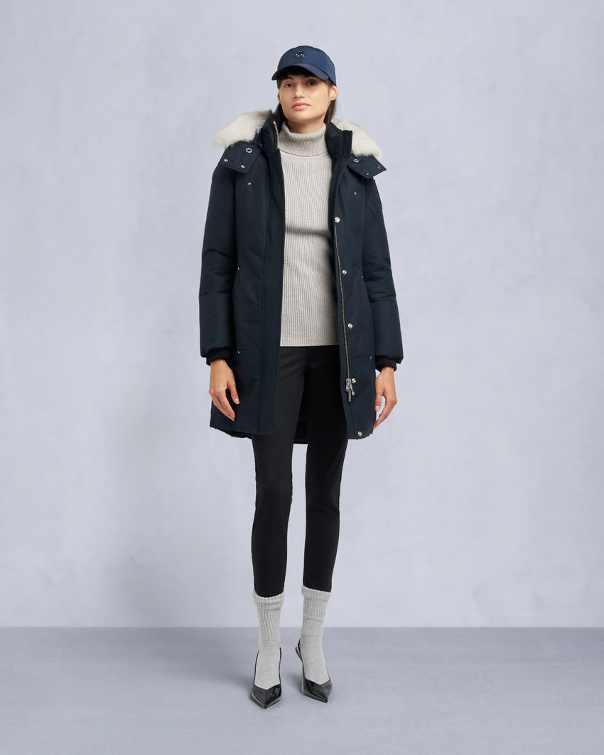 ORIGINAL STIRLING SHEARLING TRIM PARKA-SLATE/NATURAL