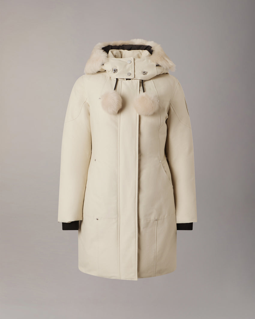 ORIGINAL STIRLING SHEARLING TRIM PARKA-SLATE/NATURAL