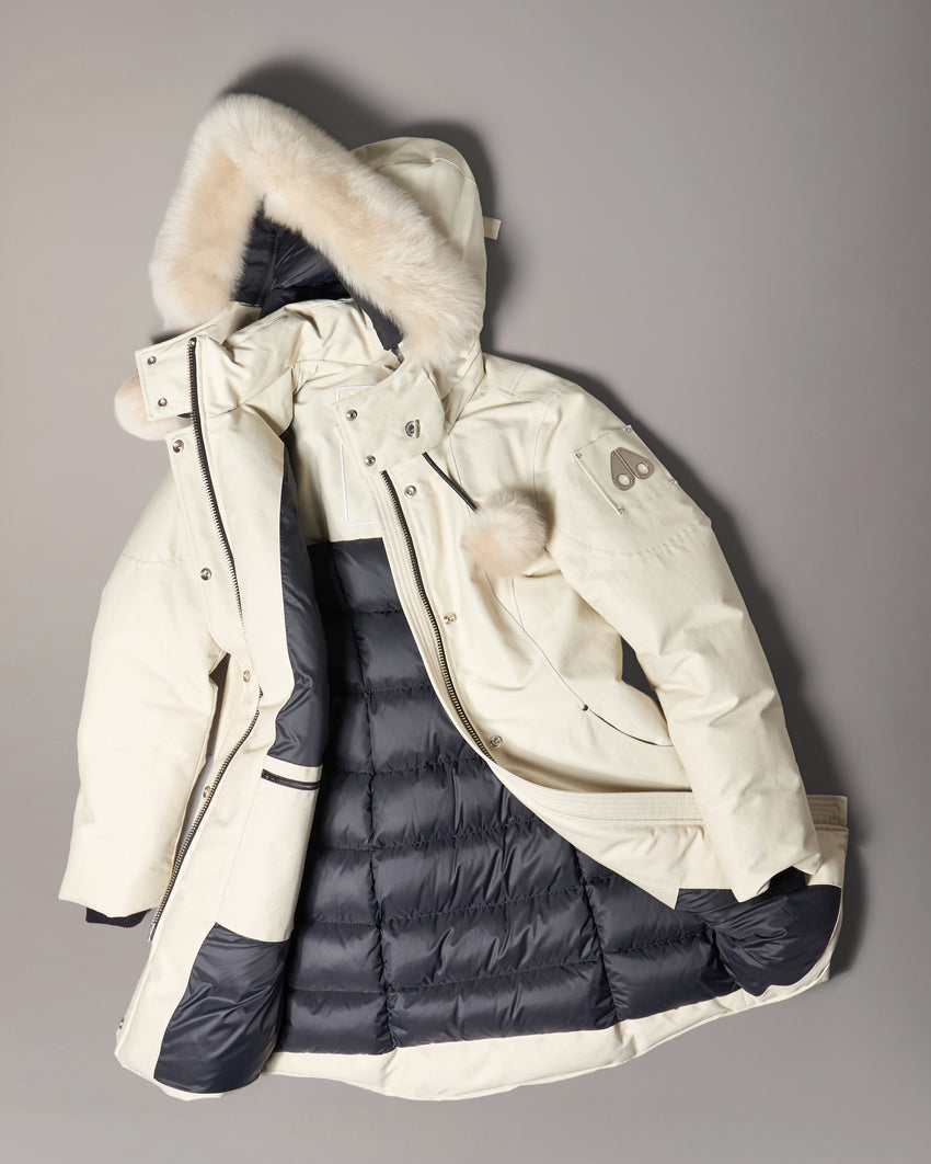 ORIGINAL STIRLING SHEARLING TRIM PARKA-SLATE/NATURAL