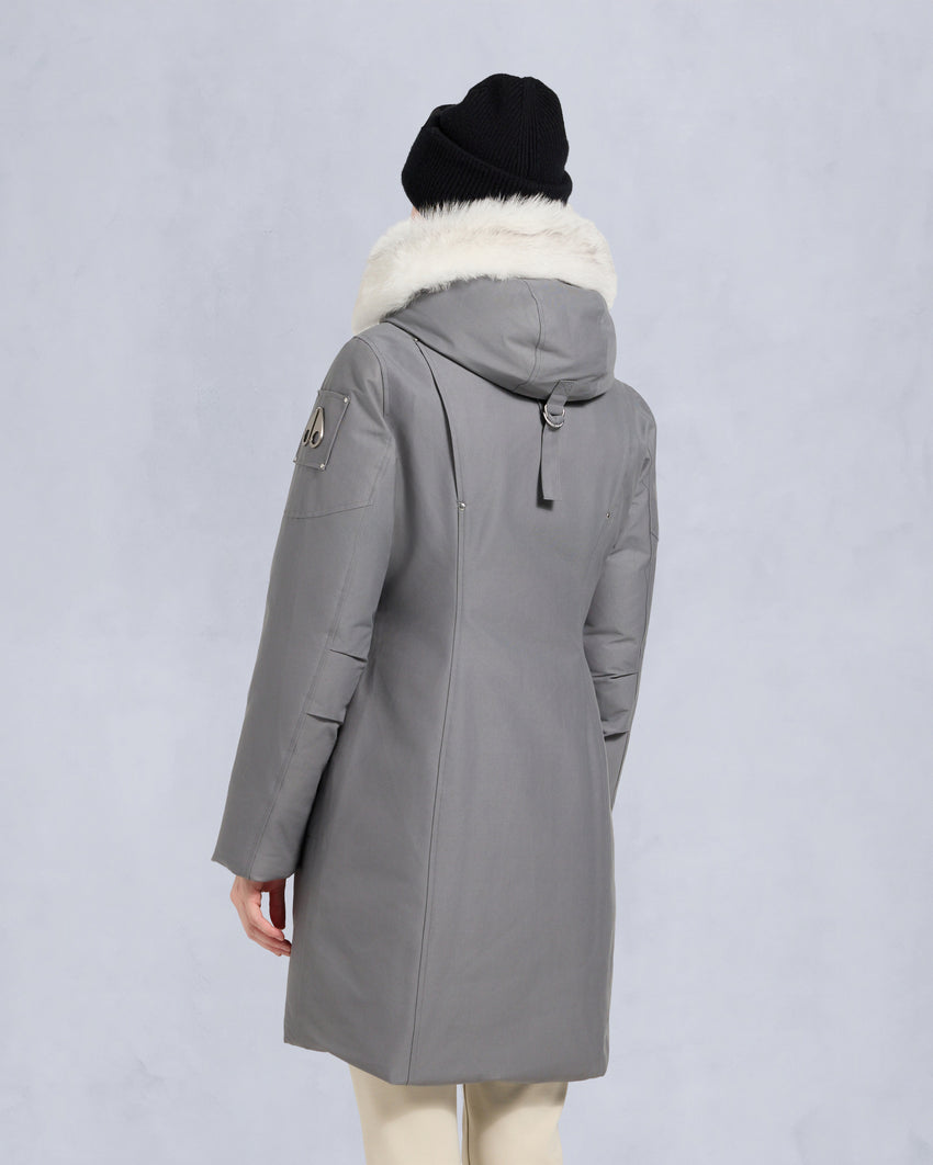 ORIGINAL STIRLING SHEARLING TRIM PARKA-SLATE/NATURAL