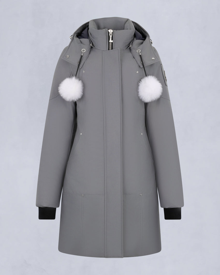 ORIGINAL STIRLING SHEARLING TRIM PARKA-SLATE/NATURAL