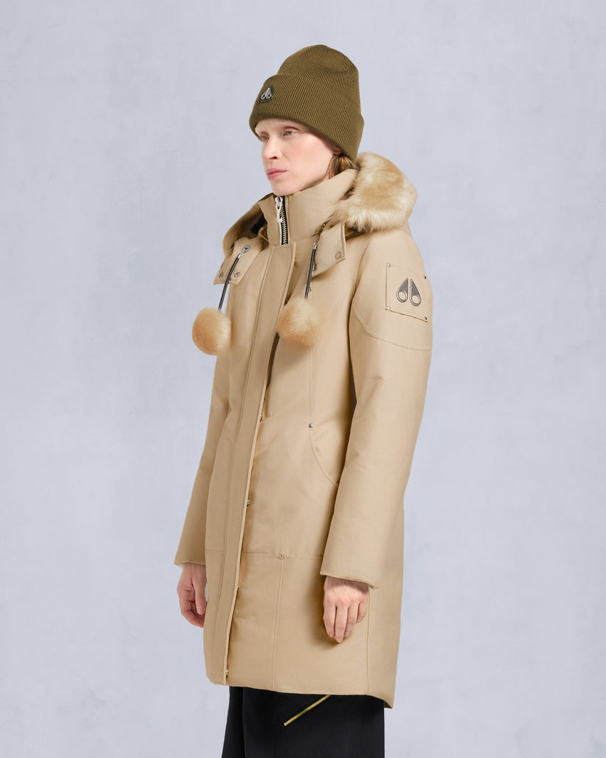 ORIGINAL STIRLING SHEARLING TRIM PARKA-SLATE/NATURAL