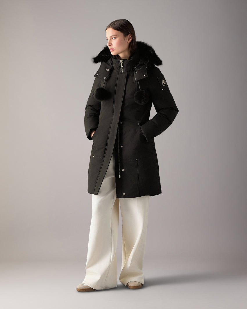 ORIGINAL STIRLING SHEARLING TRIM PARKA-SLATE/NATURAL
