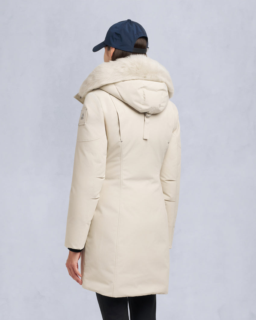CLOUD SHEARLING TRIM PARKA-BLACK/BLACK