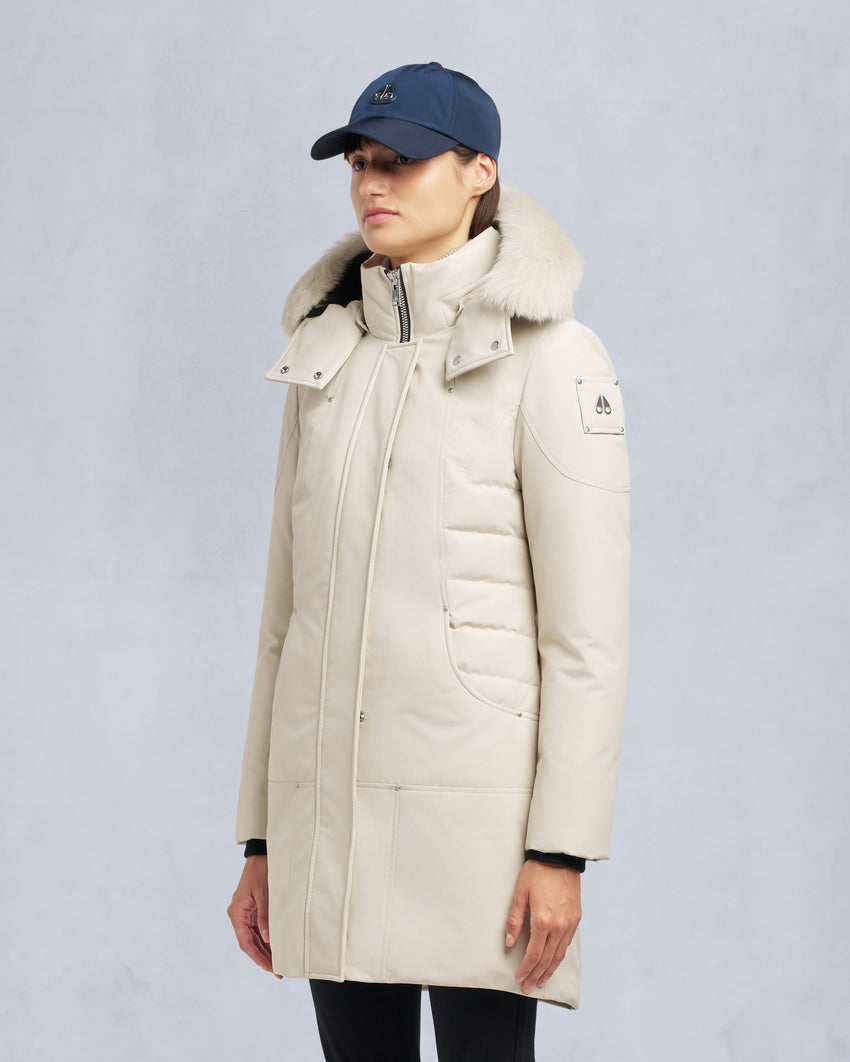 CLOUD SHEARLING TRIM PARKA-BLACK/BLACK